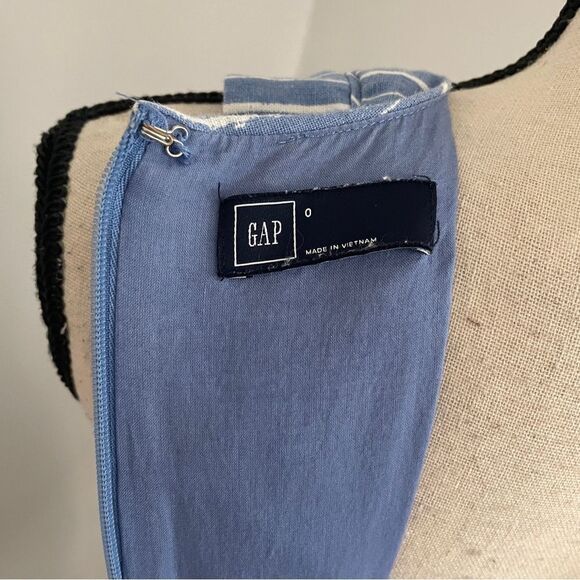 GAP Blue Knee Length Y2K Fit & Flare Sleeveless Dress sz 0 Preppy Fishermancore - Picture 4 of 16